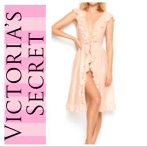 Victorias Secret Pink Ruffle Robe